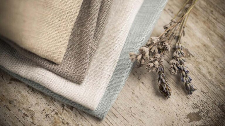 An assortment of eco-friendly linen fabric for sustainable living