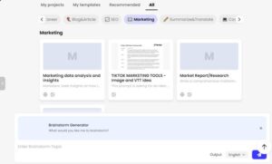 This AI-powered tool is designed to provide you with a treasure trove of ideas based on the brainstorm topic you provide, ensuring that your TikTok strategy