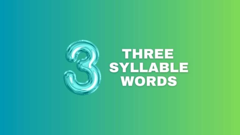 3 Syllable Words